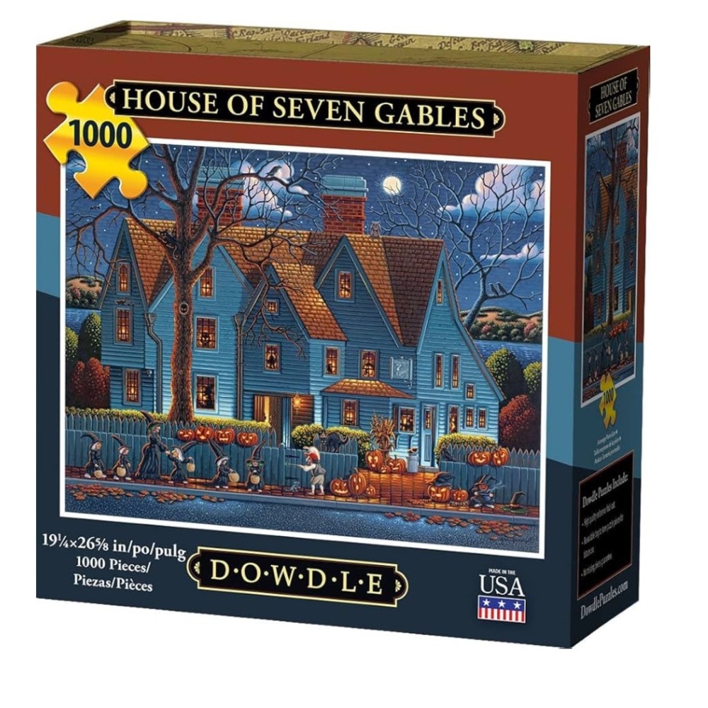 🧩🎃1000 PC Dowdle House of Seven Gables Jigsaw Puzzle, Complete